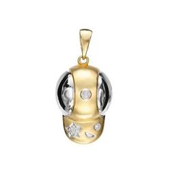 14k Yellow Gold 0.03CTW Diamond Pendant, (SI1-SI2/K-L)