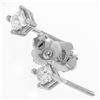 Image 5 : New 14K White Gold Princess Cut Solitaire Stud Earrings