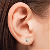 Image 6 : New 14K White Gold Princess Cut Solitaire Stud Earrings