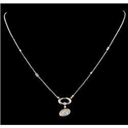 0.68 ctw Diamond Necklace - 14KT White Gold