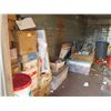 Image 2 : Contents of Container: Safety Delineators, Chairs, Joint Compound, Books, etc