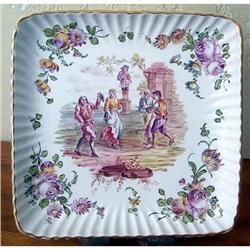 French Marseilles Veuve Perrin Square Plate 19C#1477396