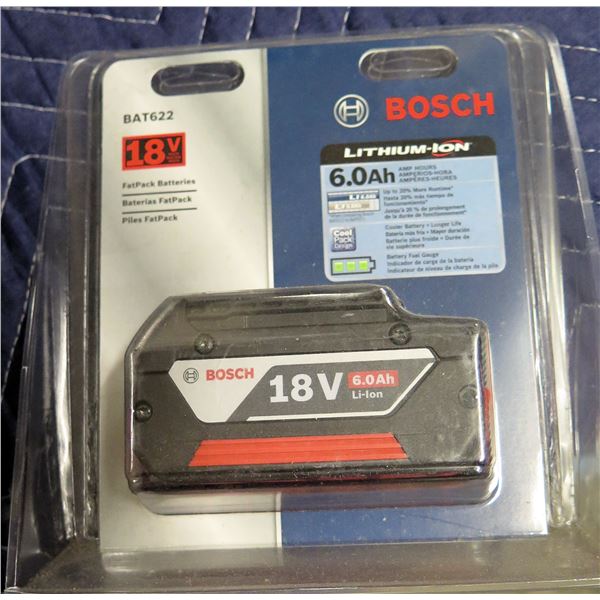 Bosch Cordless Battery 8V 6.0Ah 2 Pack BAT622-2PK New in Pkg