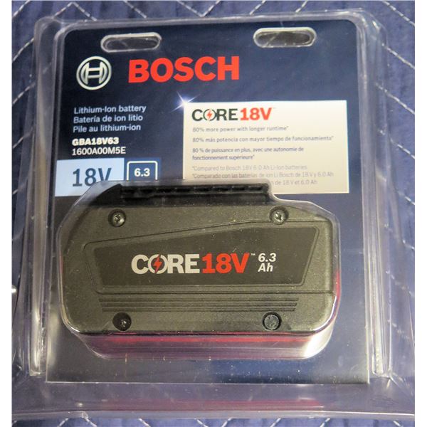 Bosch Cordless Battery 8V 6.3Ah GBA18V63 New in Pkg