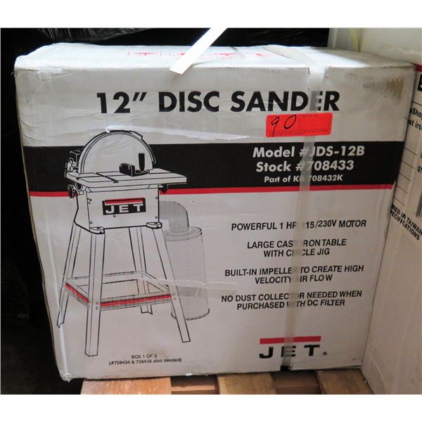 JET 2" Disc Sander JDS-12B New in Box