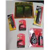 Image 1 : Milwaukee Solid Line Chalk Reel, Measuring Tape, Tajima Driver Cutter, Hitachi Bits, etc