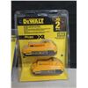 Image 2 : DeWalt 20V Max Lithium Ion Compact Battery 2 Pack w/ Fuel Gauge & LED Light
