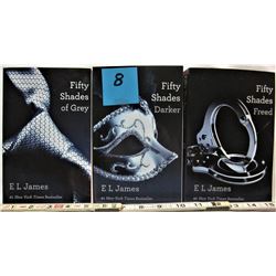 New set of three books, fifity shades of grey, fifty shades darker, fifty shades freed