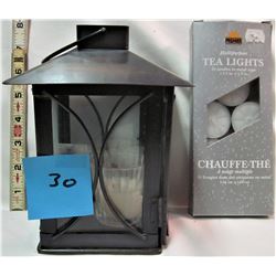 7" Candle lamp & 7 tea lights