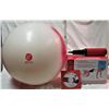 Image 1 : 55cm fitness ball comes with DVD & 2 way pump