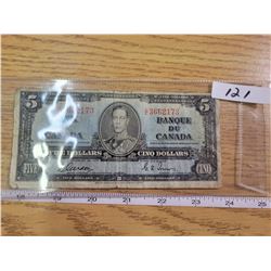 1937 five dollar bill