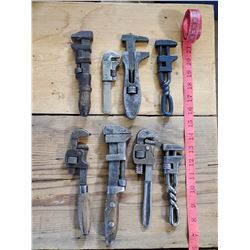 8 Small Antique Wrenches
