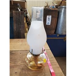 Coal Oil Lamp w/ Frosted Chimney