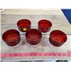 Image 1 : 5 Red Glass Sherberts