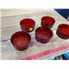 Image 2 : 5 Red Glass Sherberts