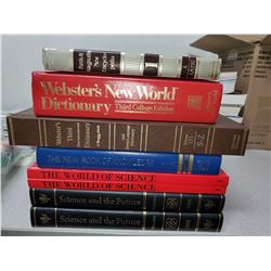 Lot of Encyclopedias, Websters Dictionary, Science Britannicas