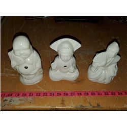 3 Buddha Incense Burners