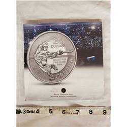 2013 $20 silver hockey coin