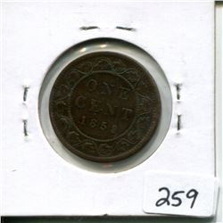 1859 large cent 'low 9'