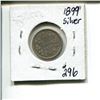 Image 1 : 1899 5 cents silver