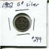 Image 1 : 1902 5 cents silver