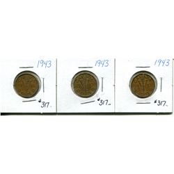 3 1943 victory 5 cents