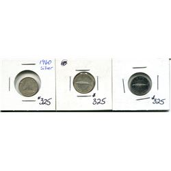 1960, 1967 10 cents silver UNC