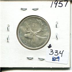 1957 25 cents silver