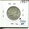Image 1 : 1957 25 cents silver