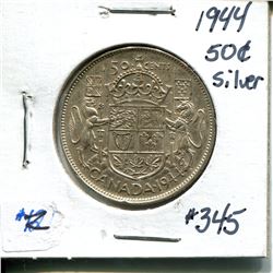 1944 50 cents silver