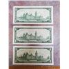 Image 2 : 3x 1967 $1 UNC sequential G/P prefix