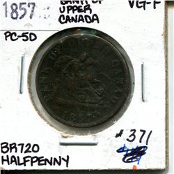 1857 1/2 penny Bank of Upper Canada