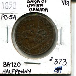 1850 1/2 penny Bank of Upper Canada