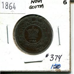 1864 one cent Nova Scotia