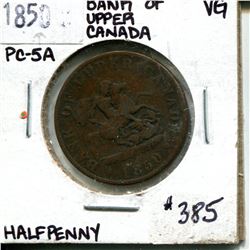1850 half penny Bank of Upper Canada