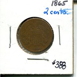 1865 US 2 cents