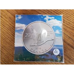 2014 $20 fine silver goose