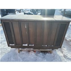 cabinet record player w/ records (works)