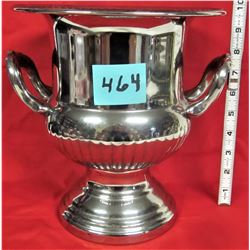 10" tall 9" dia. Silver plate pedestal , 2 handles
