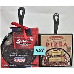 2 New cast iron skillet baking kits - Brownie & chocolate pizza