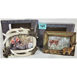 2 New 4"X6" boxed picture frames - Deer & Deer Antler