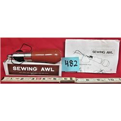 Boxed vintage sewing awl/instruments & attachments Hong Kong
