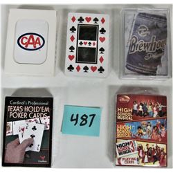 5 decks new playing cards - highschool musical, Texas hold'em, CAA-Brewhouse