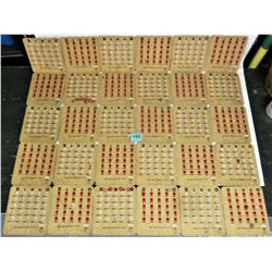 30 Bingo King reusable shutter slide bingo cards stamped "East End Community Club"