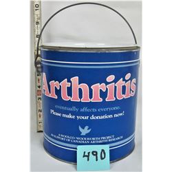 Rare Woolco/Woodworth "arthritis" gallon paint can bank