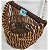 Image 3 : 12" woven wicker wooden basket/handle