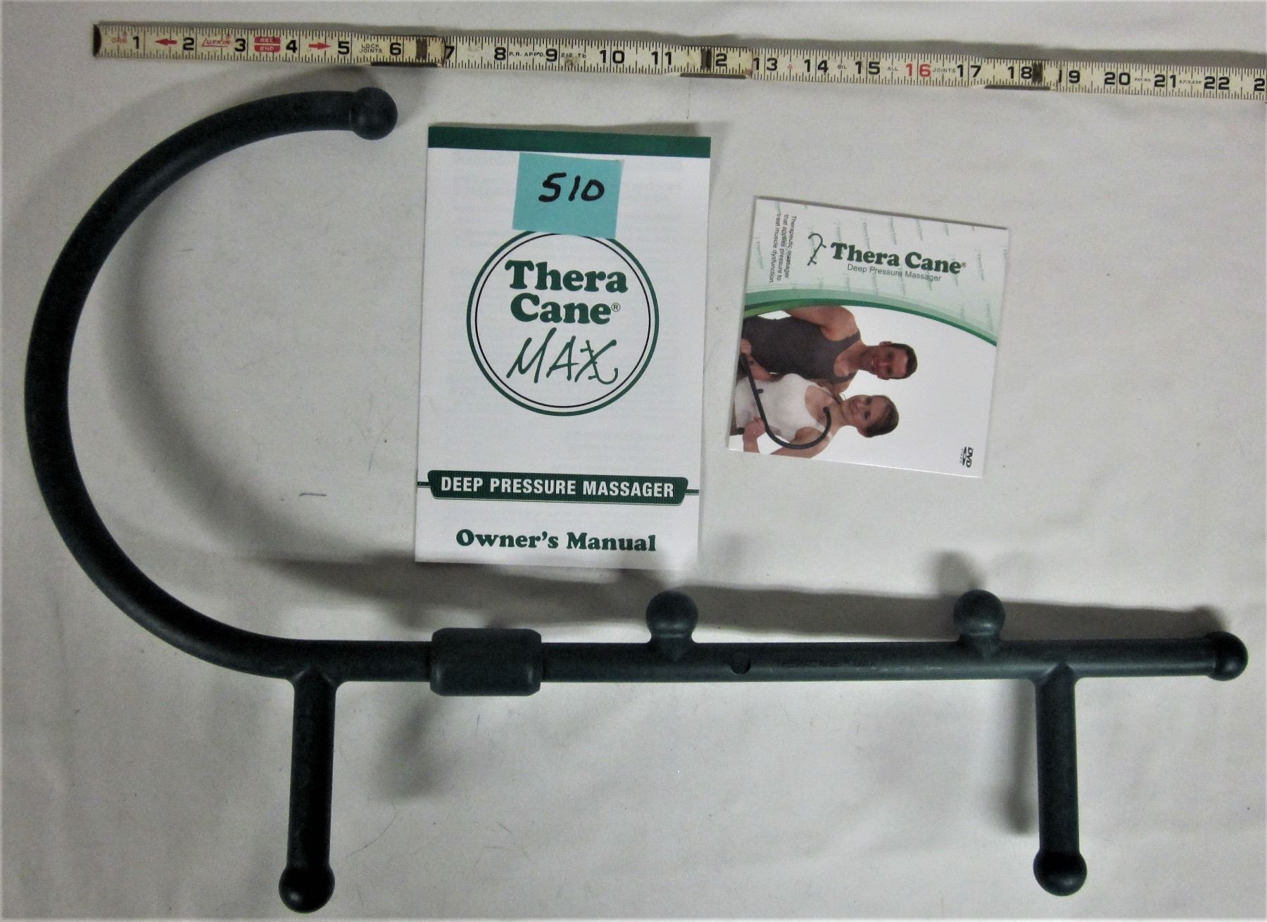Thera Cane MAX deep pressure massager/instructions & DVD intro