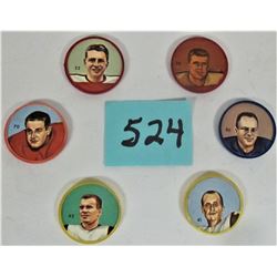 six (6) vintage Hunter's potato chips CFL photo disks