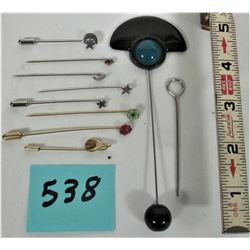 Lot of 20 assorted hat/sweater stick pins