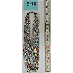10 strands 16" multi color seed beads necklace